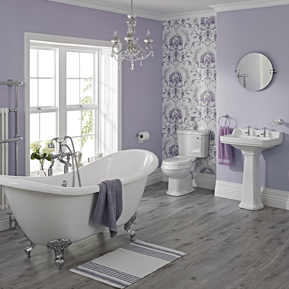 Set Completo per Stanza da Bagno con Vasca, Lavabo e Sanitario- Carlton