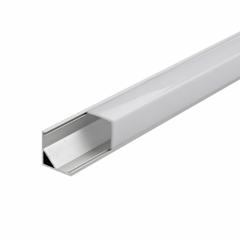 Copertura Alluminio per Illuminazione LED Finitura Bianca 100cm