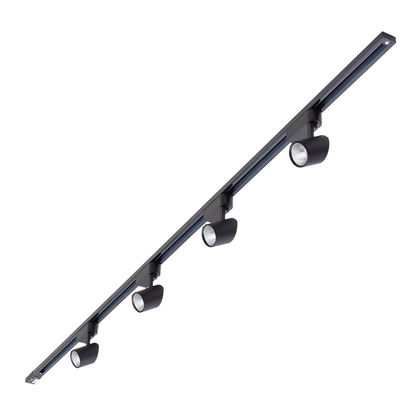 Biard 4 Faretti Spot LED 7W COB con Binario Nero