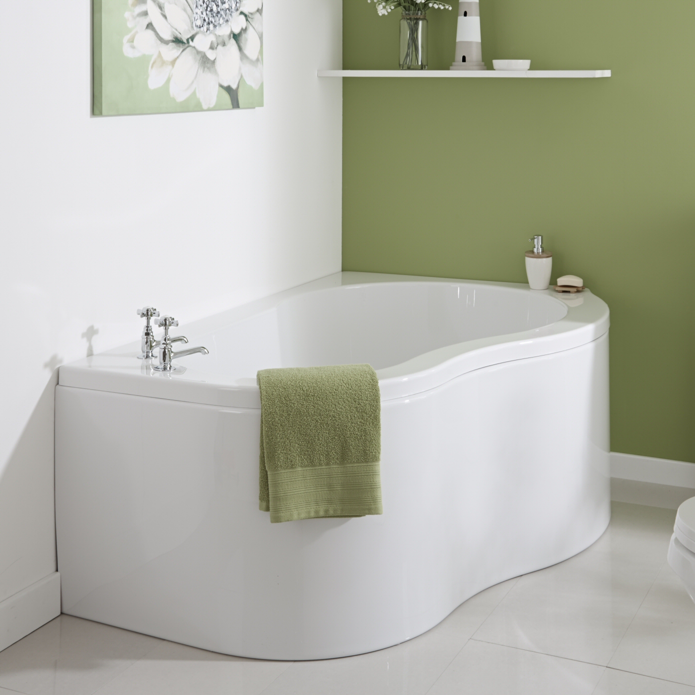 Vasca da Bagno Angolare Destra in Acrilico 150x100cm con Pannello