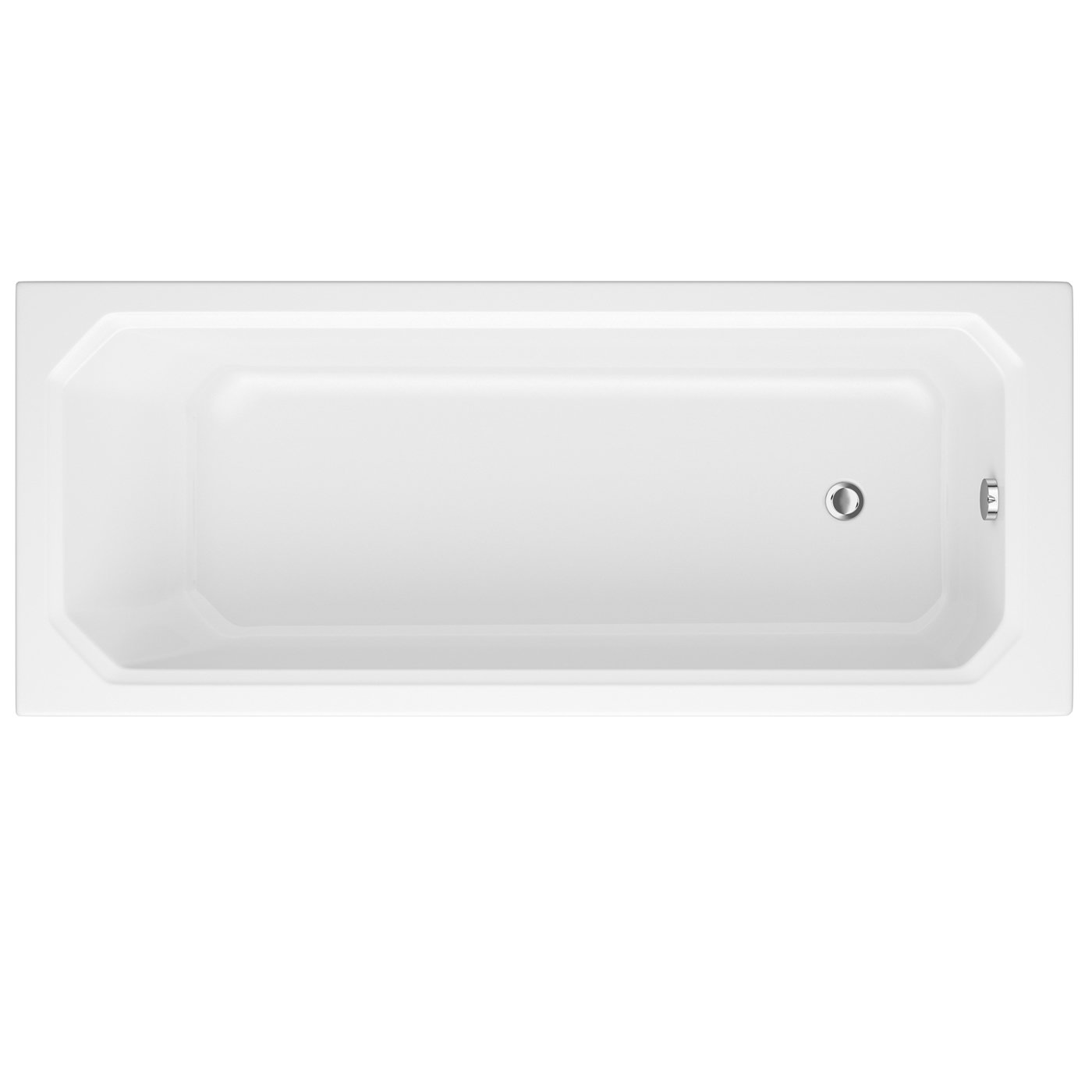 Vasca da Bagno Rettangolare in Stile Retro 1700x700mm senza Pannello Vasca