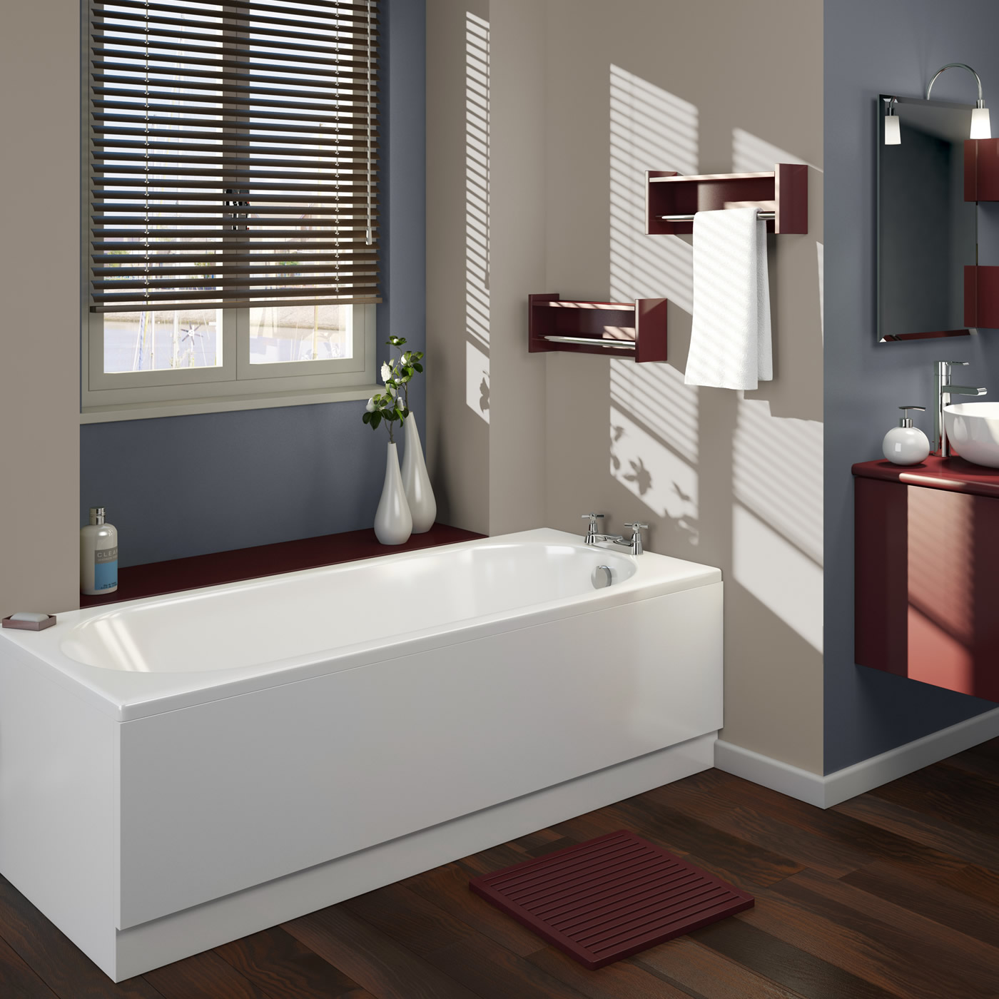 Vasca da Bagno Rettangolare 1700x750mm senza Pannello Vasca