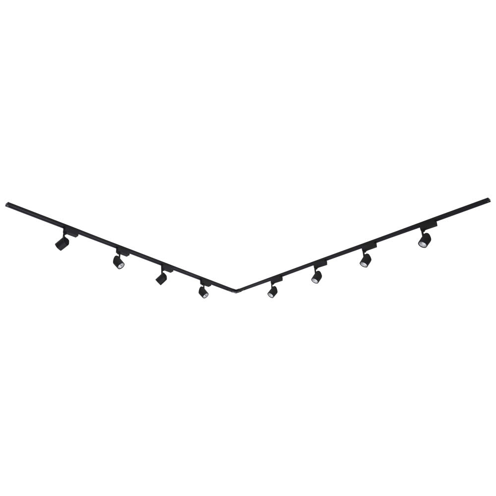 Biard 8 Faretti Spot LED con Binario Angolare in Nero - 7W