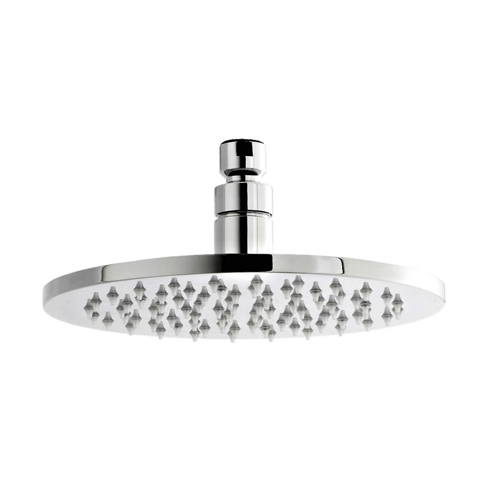 Soffione Doccia Circolare Ultrapiatto Acciaio Inox 200mm con Limitatore di Flusso - Eco