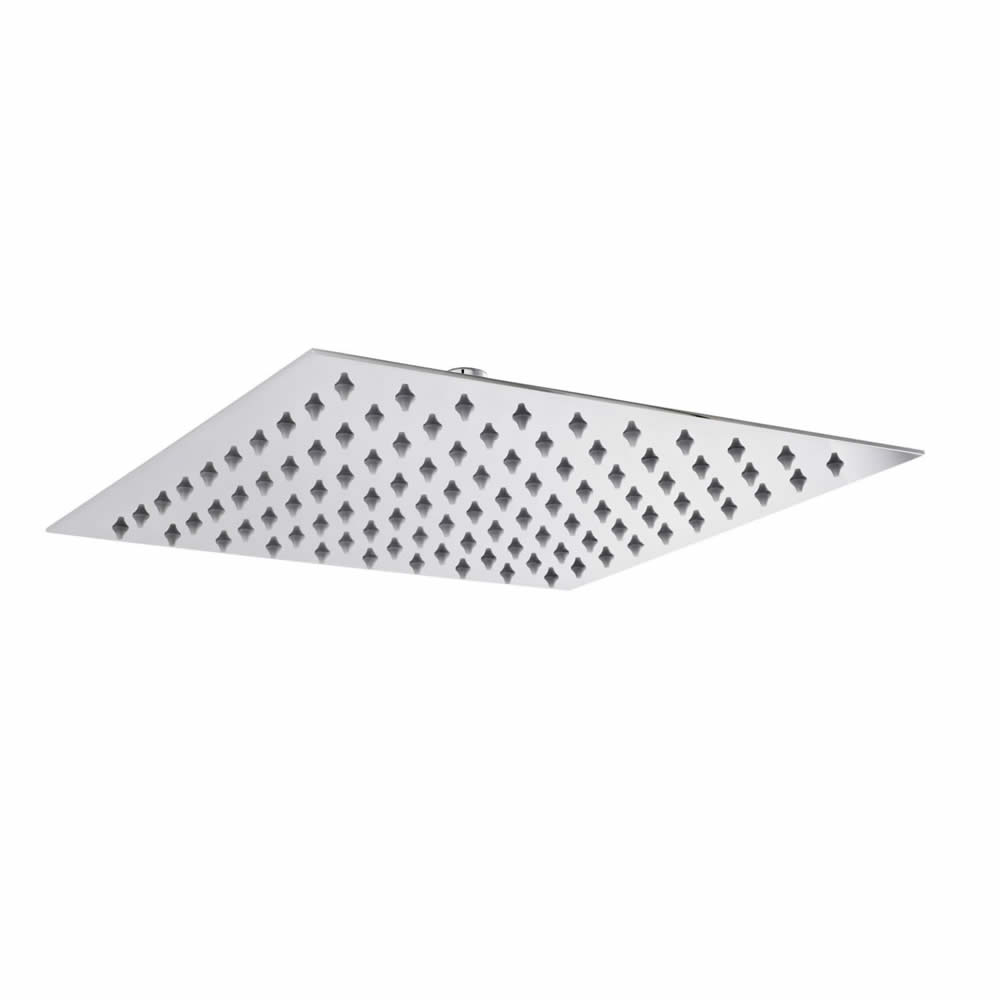 Soffione Doccia Quadrato Ultrapiatto Slimline 300x300mm con Riduttore Limitatore di Flusso - Eco