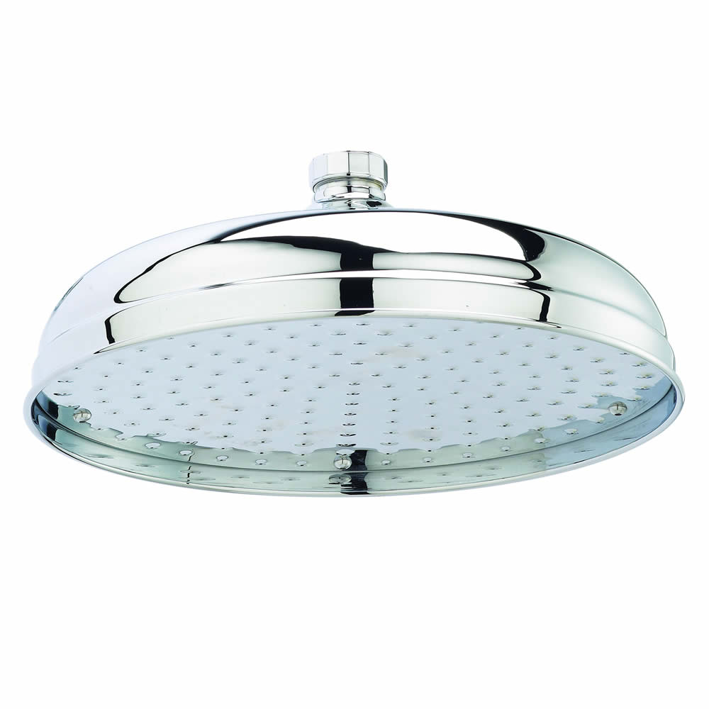 Soffione Doccia Fisso Circolare Tradizionale 193mm con Limitatore di Flusso - Eco