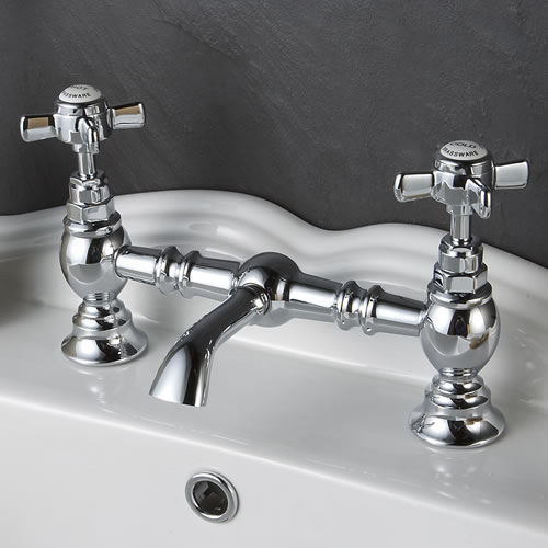 Rubinetto Miscelatore Tradizionale per Lavabo in Ottone Cromato - Beaumont