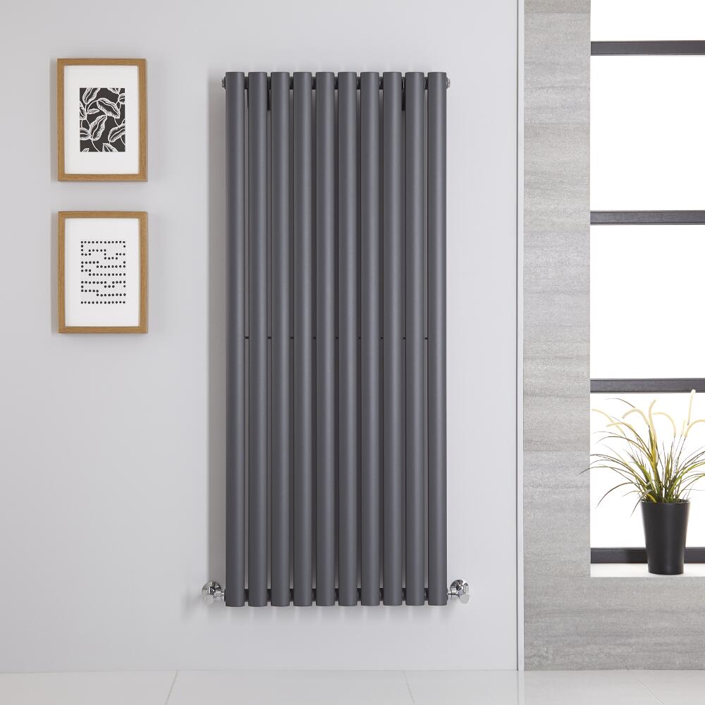 Radiatore di Design Verticale - Antracite - 1400mm x 590mm x 56mm - 1143 Watt - Revive