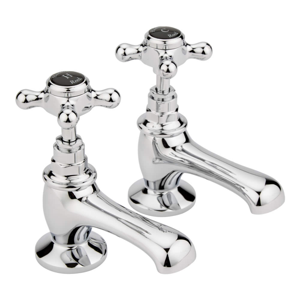 Rubinetti Lavabo Tradizionali Ottone Cromato Testa a Croce - Topaz