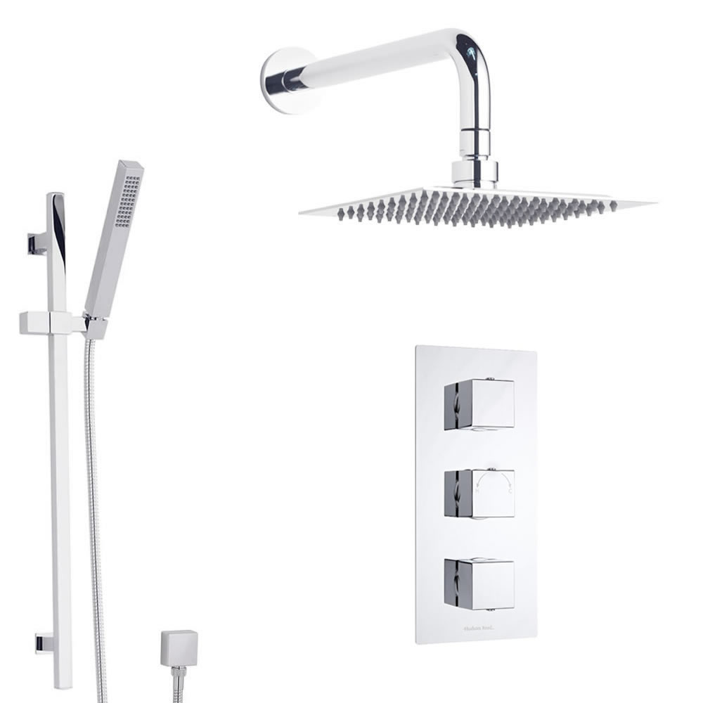 Kit Doccia Completo di Miscelatore Termostatico Doccia a Due Vie