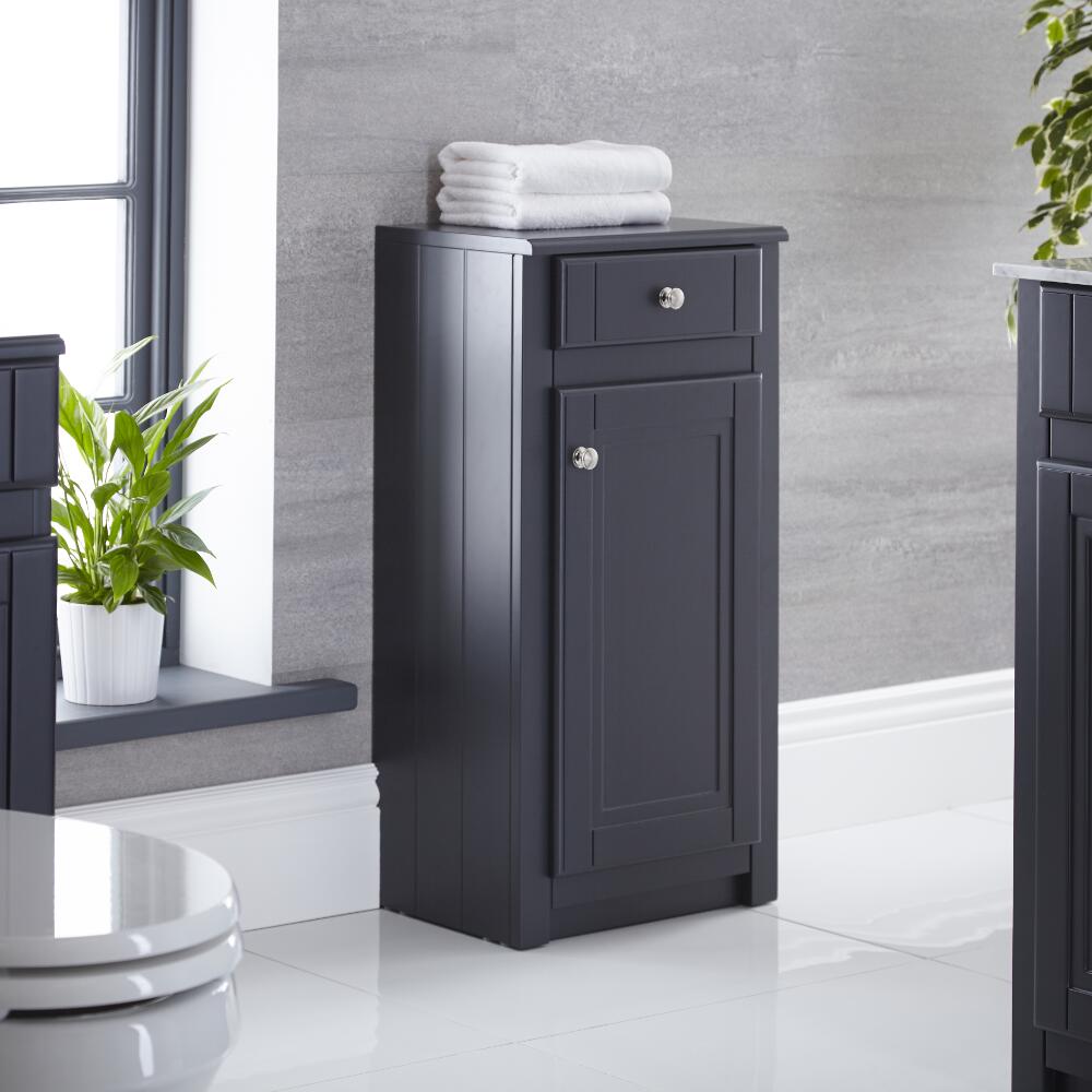 Mobile Bagno Tradizionale Colore Antracite 400mm con Specchio - Charlton