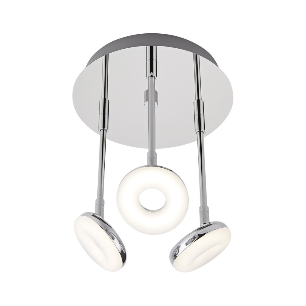 Biard Plafoniera con 3 Faretti LED 16W a Soffitto per Stanza da Bagno - Ciambella