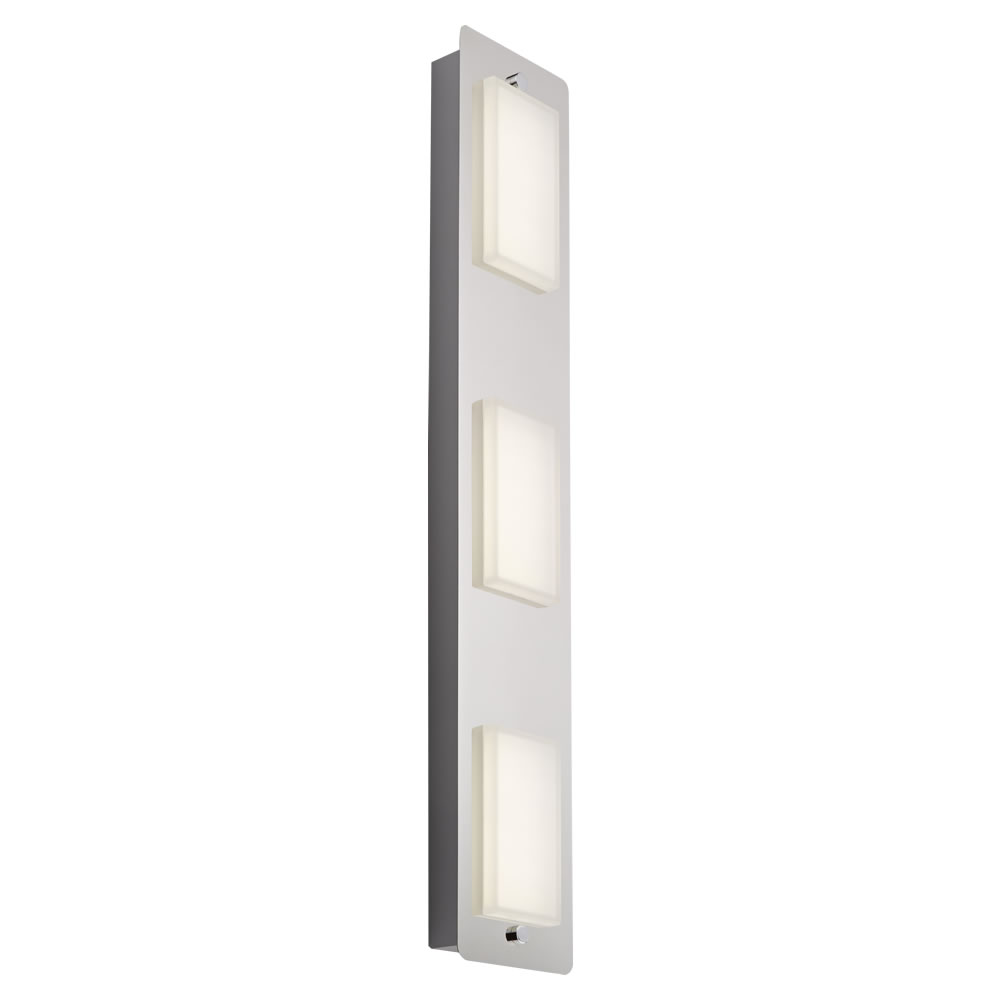 Plafoniera da Soffitto Rettangolare con 3 Faretti LED 13W per Stanza da Bagno - Glacier