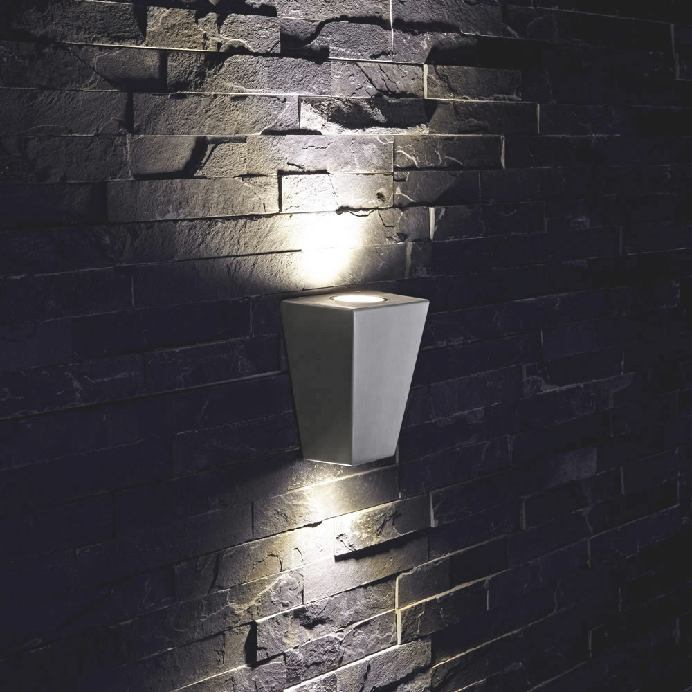Biard Applique da Esterno Bidirezionale da Parete Colore Argento Piramide