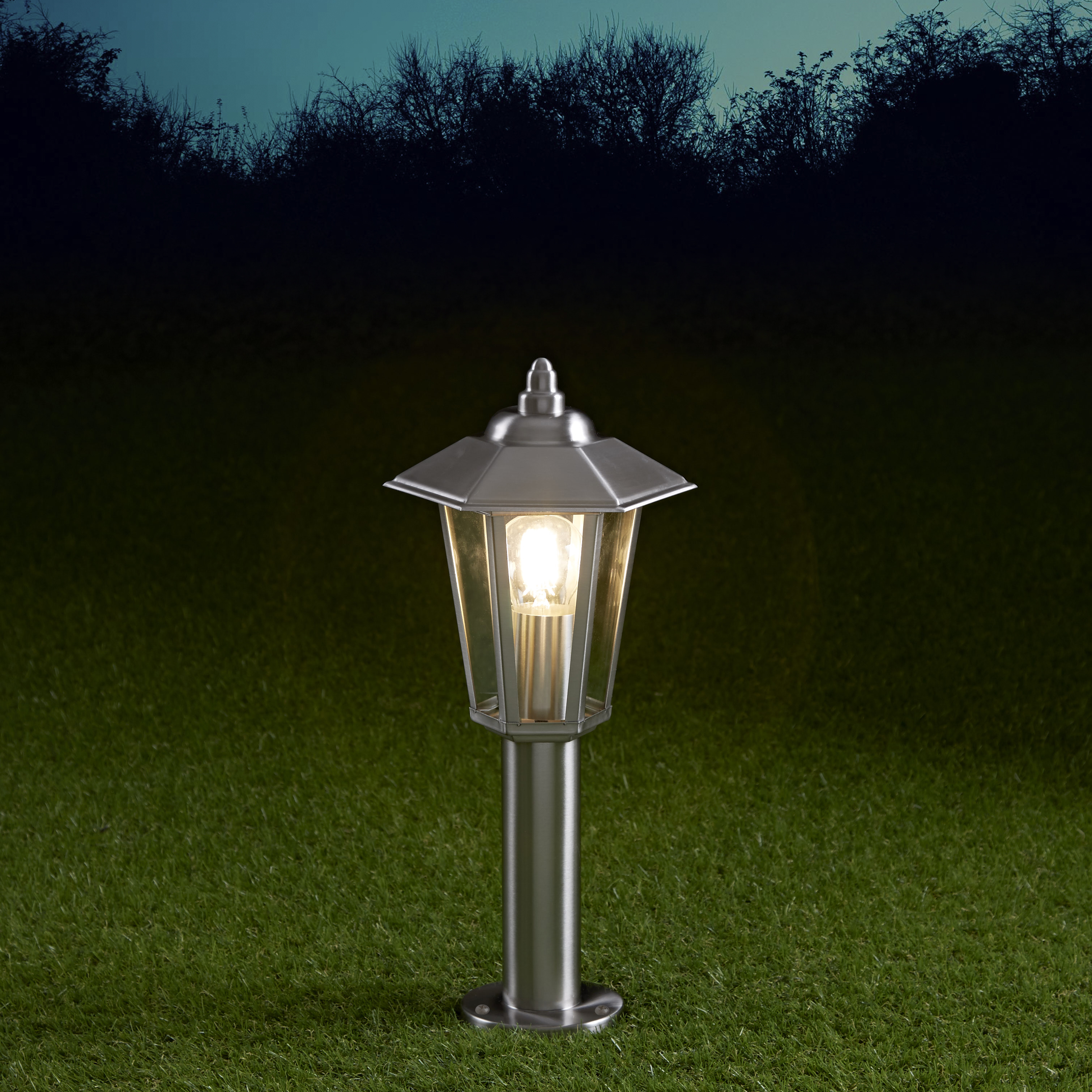 Biard Paletto LED da Esterno 4W Stile Faretto in Acciaio Inox 450mm con Lampadina E27 - Cannes