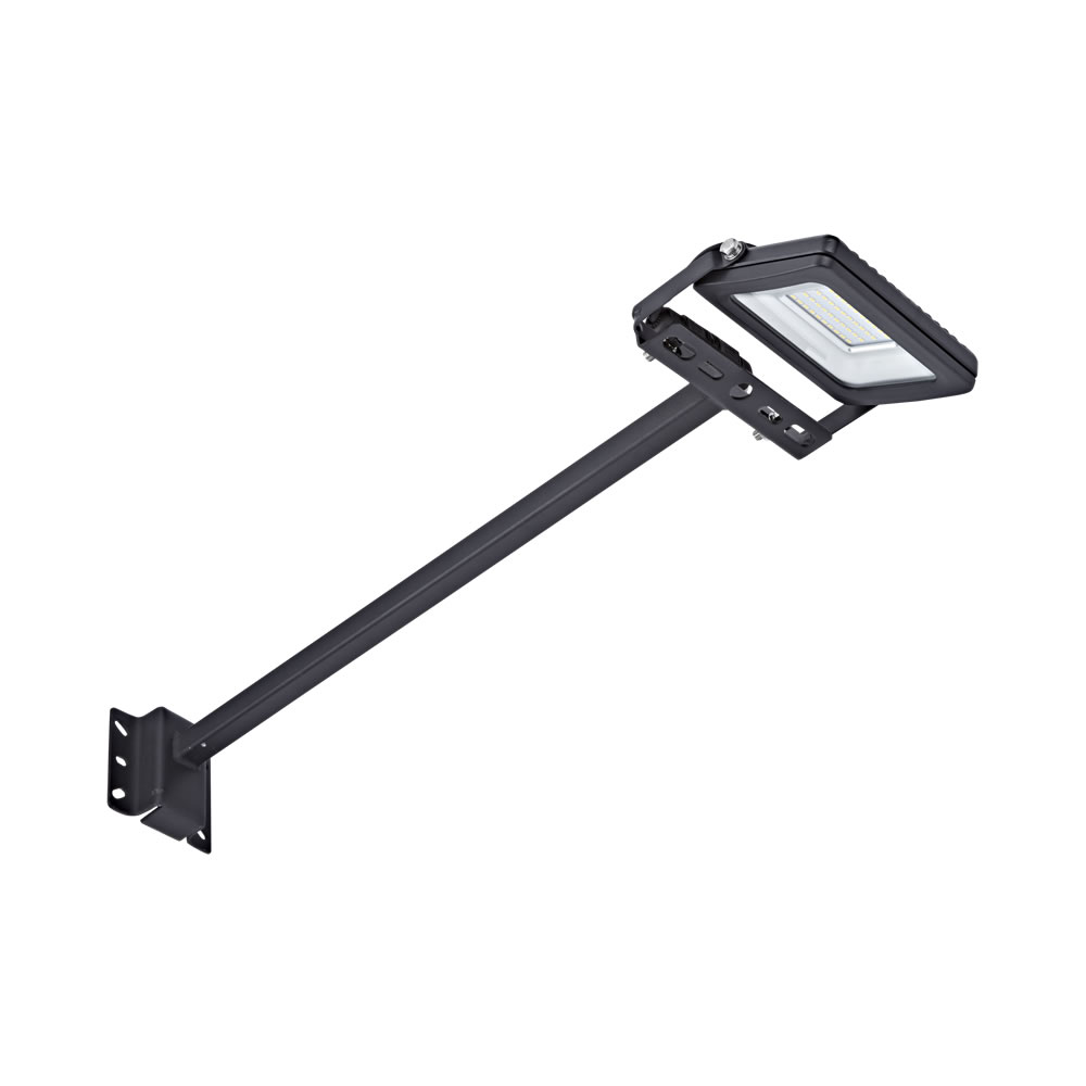 Kit LED per Esterni Completo di con Braccio 0,5m con Faretto Proiettore 10W IP65