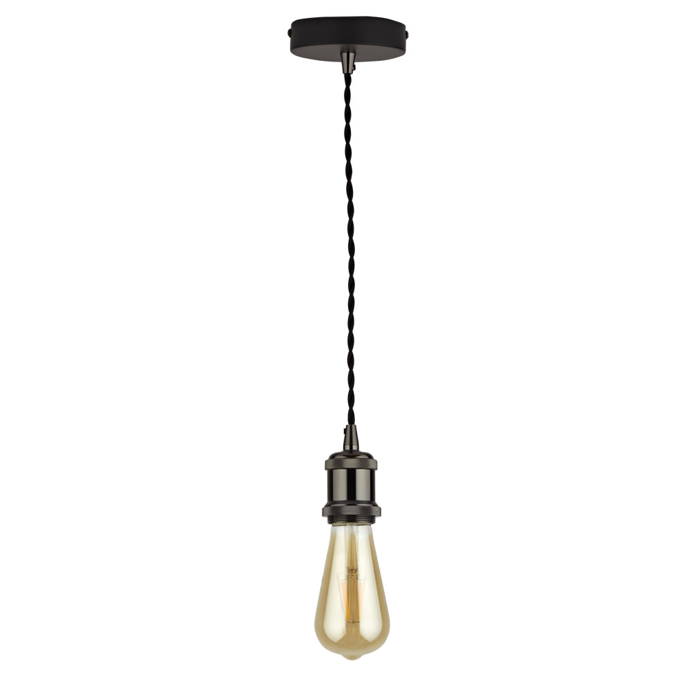 Biard Pendel per Lampadario a Sospensione Stile Vintage Realizzato in Alluminio con Finitura Nera- Norrebro