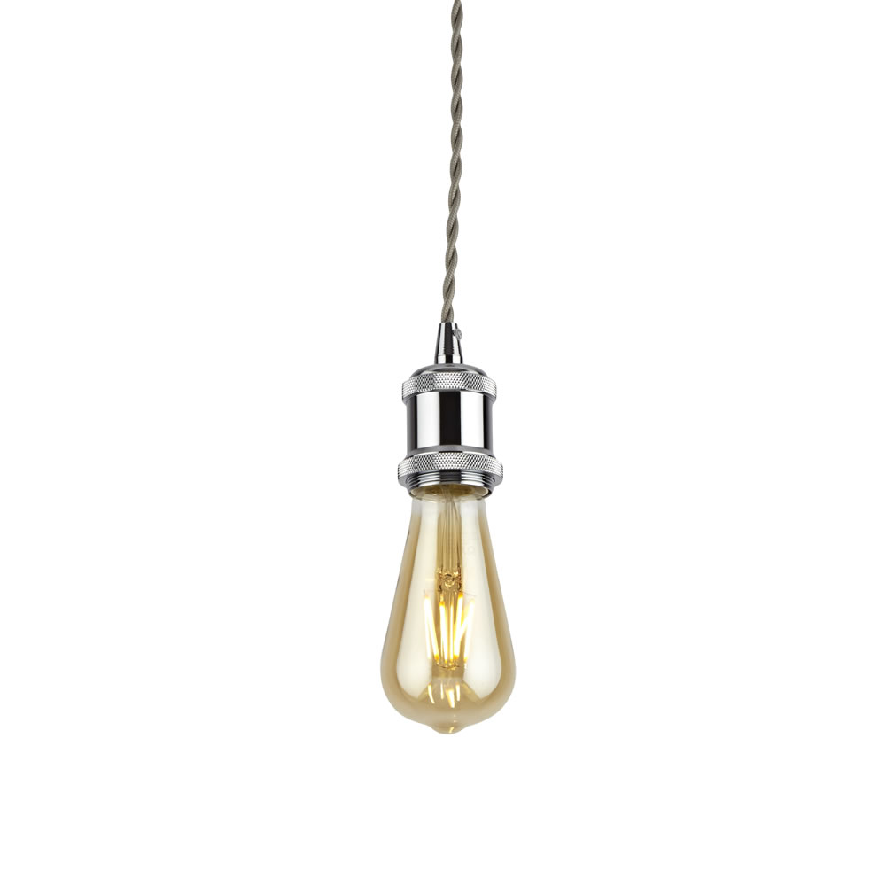 Pendel per Lampadario a Sospensione Stile Vintage Realizzato in Alluminio con Finitura Cromata- Norrebro