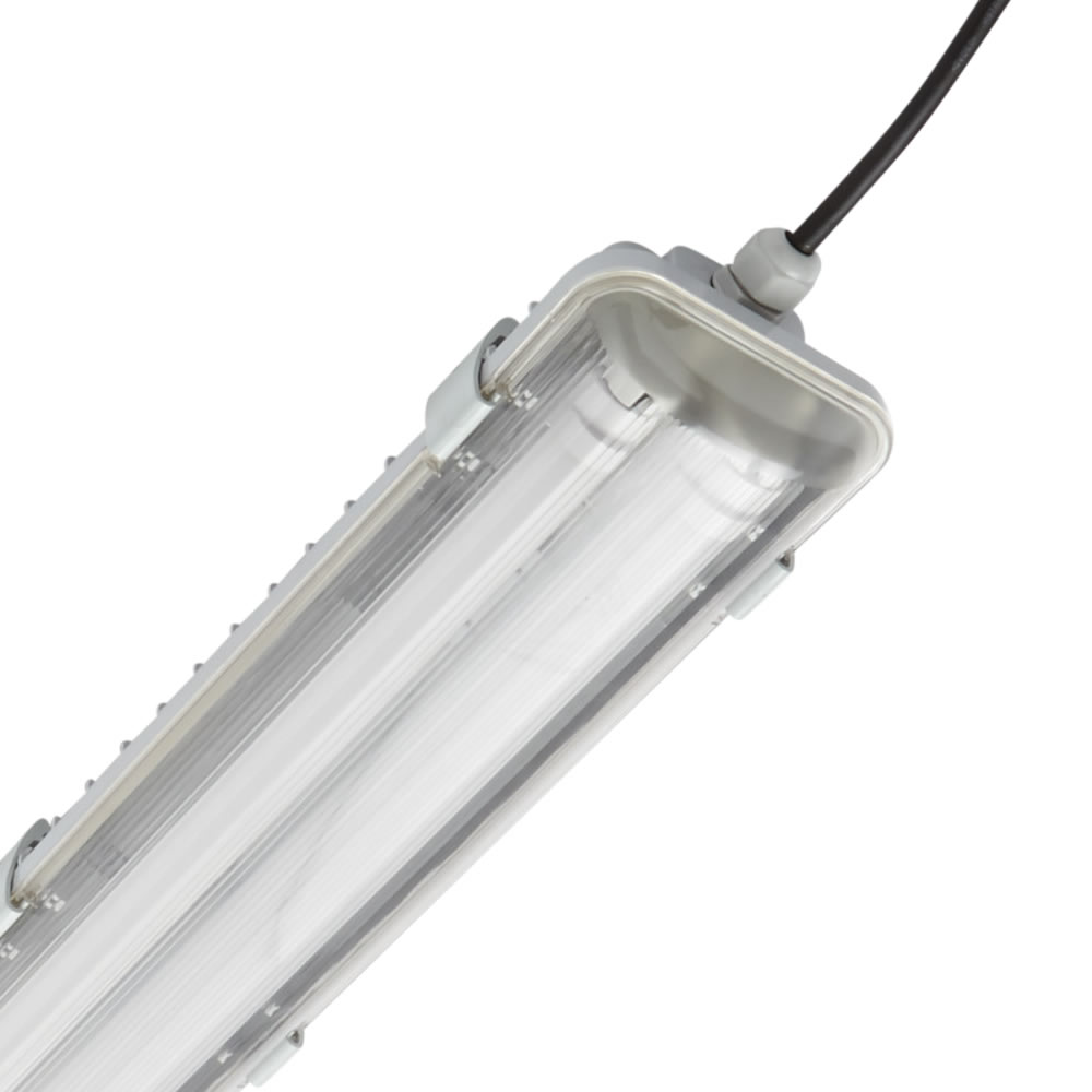 Plafoniera Stagno Impermeabile IP65 1566 x 118 x 83mm con 2 Tubi LED 44W