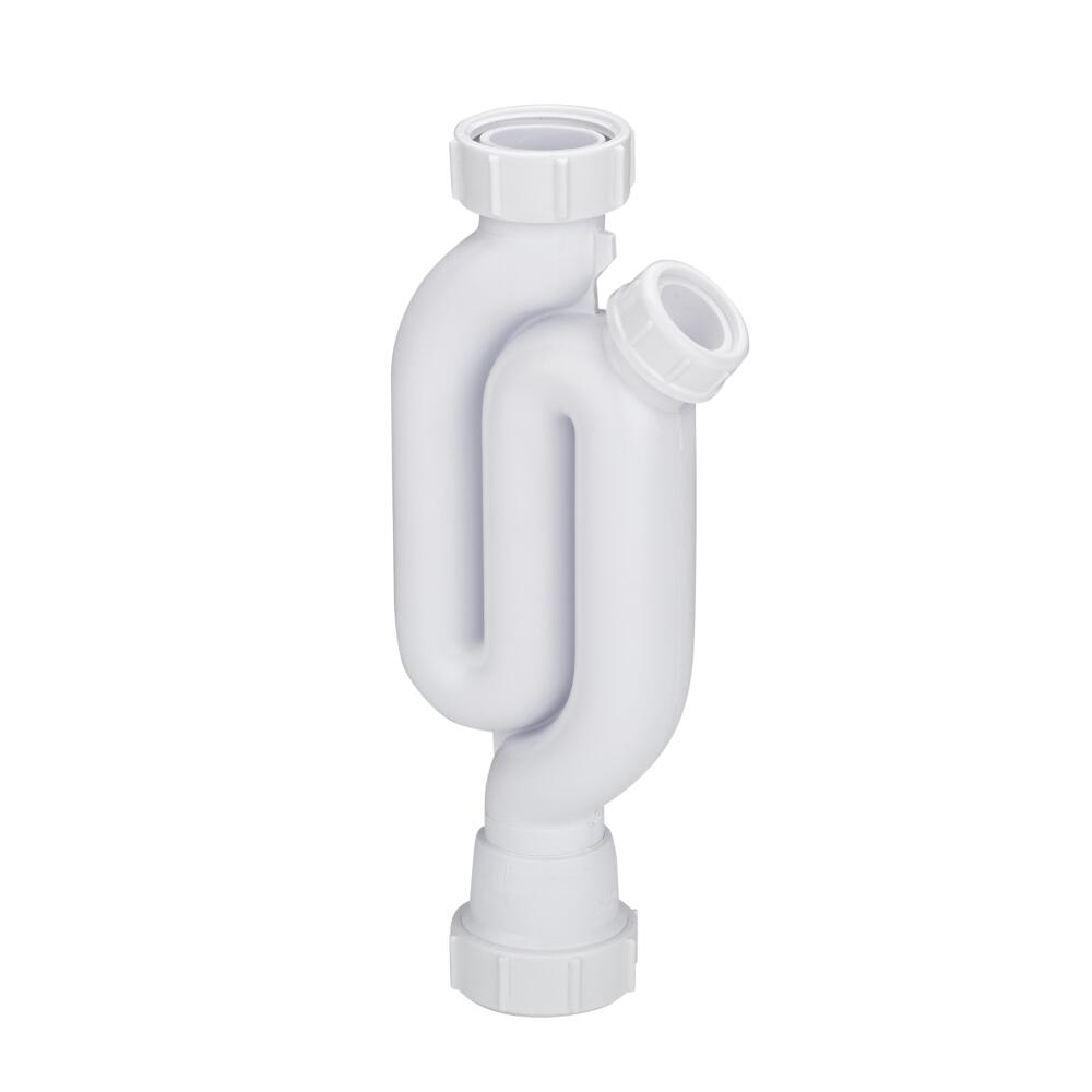 Sifone a “S” Vasca da Bagno e Lavabo Attacco 1” ¼ Propilene Bianco McAlpine