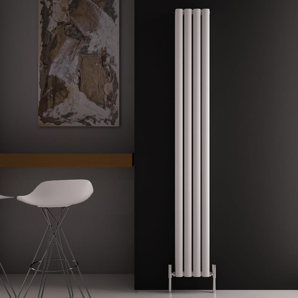 Radiatore di Design Verticale Doppio - Bianco - 1800mm x 230mm x 76mm - 1002 Watt - Revive Air