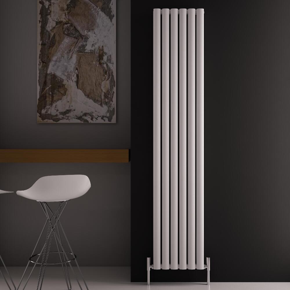 Radiatore di Design Verticale Doppio - Bianco - 1800mm x 350mm x 76mm - 1502 Watt - Revive Air