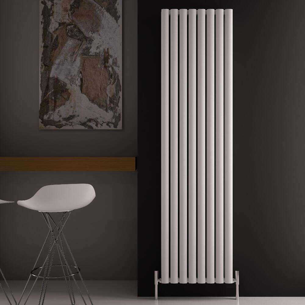Radiatore di Design Verticale Doppio - Bianco - 1800mm x 470mm x 76mm - 2004 Watt - Revive Air