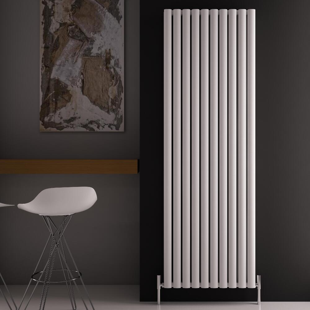 Radiatore di Design Verticale Doppio - Bianco - 1800mm x 590mm x 76mm - 2506 Watt - Revive Air