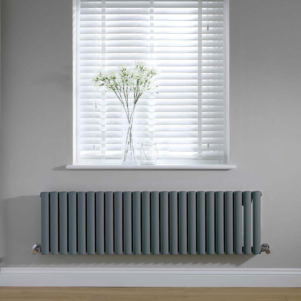Radiatore di Design Orizzontale - Antracite - 400mm x 1145mm x 56mm - 975 Watt – Revive