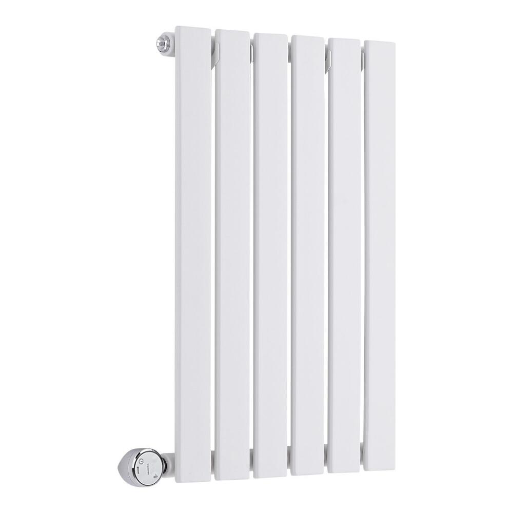 Radiatore di Design Elettrico Orizzontale - Bianco - 635mm x 420mm x 46mm - Elemento Termostatico 400W - Delta