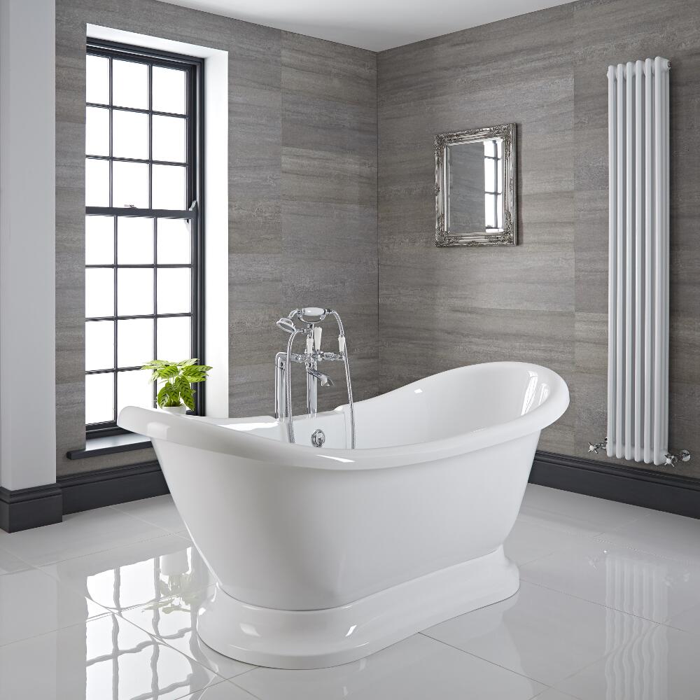 Vasca in Acrilico Centro Stanza Freestanding Moderna 1750x725mm con Basamento