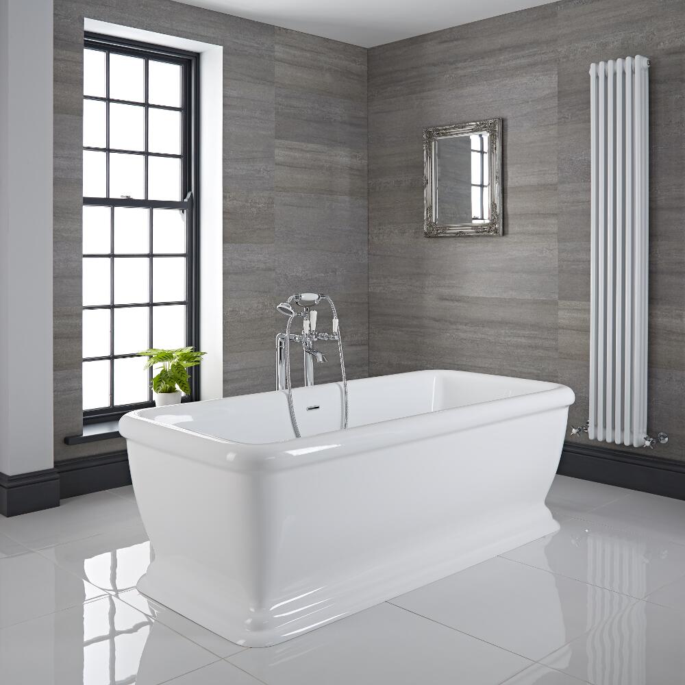 Vasca in Acrilico Centro Stanza Rettangolare 1740x800mm con Basamento - Ashford