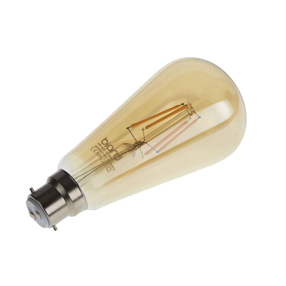 Biard Kit con 6 Lampadine LED Tradizionali con Filamenti LED B22 4W Dimmerabili