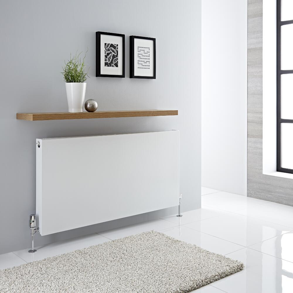 Radiatore a Piastra Orizzontale Doppio Plus - Bianco - 600mm x 1200mm x 72,5mm - 1975 Watt - Type 21