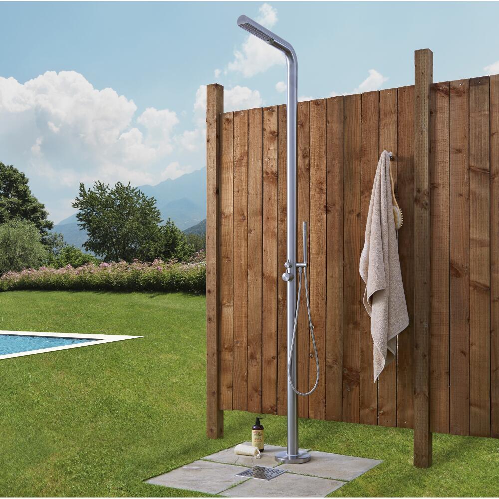 Doccia da Giardino in Acciaio Inossidabile a 2 Vie 2240 mm - Lugo