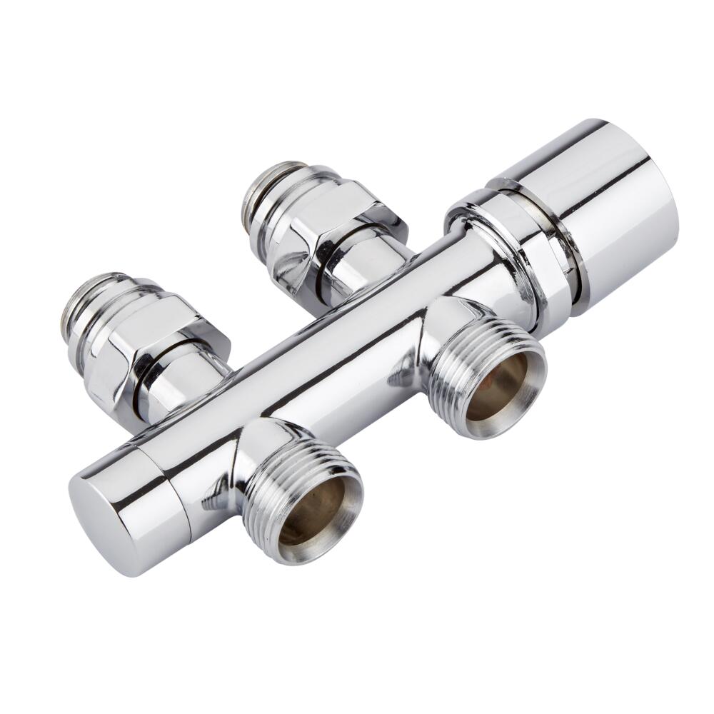 Valvole Diritte per Radiatori e Scaldasalviette 3/4” con Testa Termostatica Bianca e Selezione di Adattatori – Multiblock H