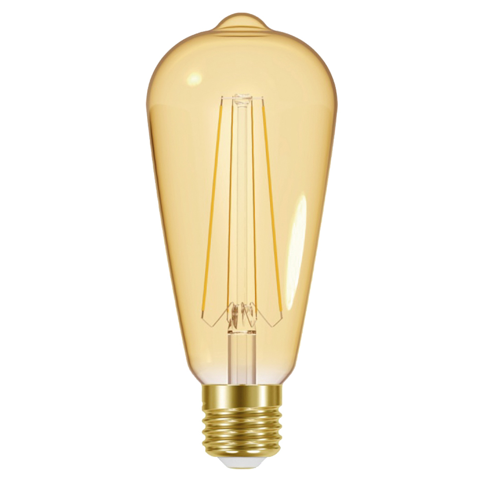 Kit con 6 Lampadine LED 5W E27 ST64 con Filamenti Dorado - Energizer