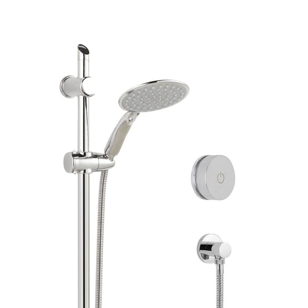 Doccia Digitale con Sistema di Controllo ad 1 Via con Kit Doccia Completo con Asta Saliscendi e Doccetta