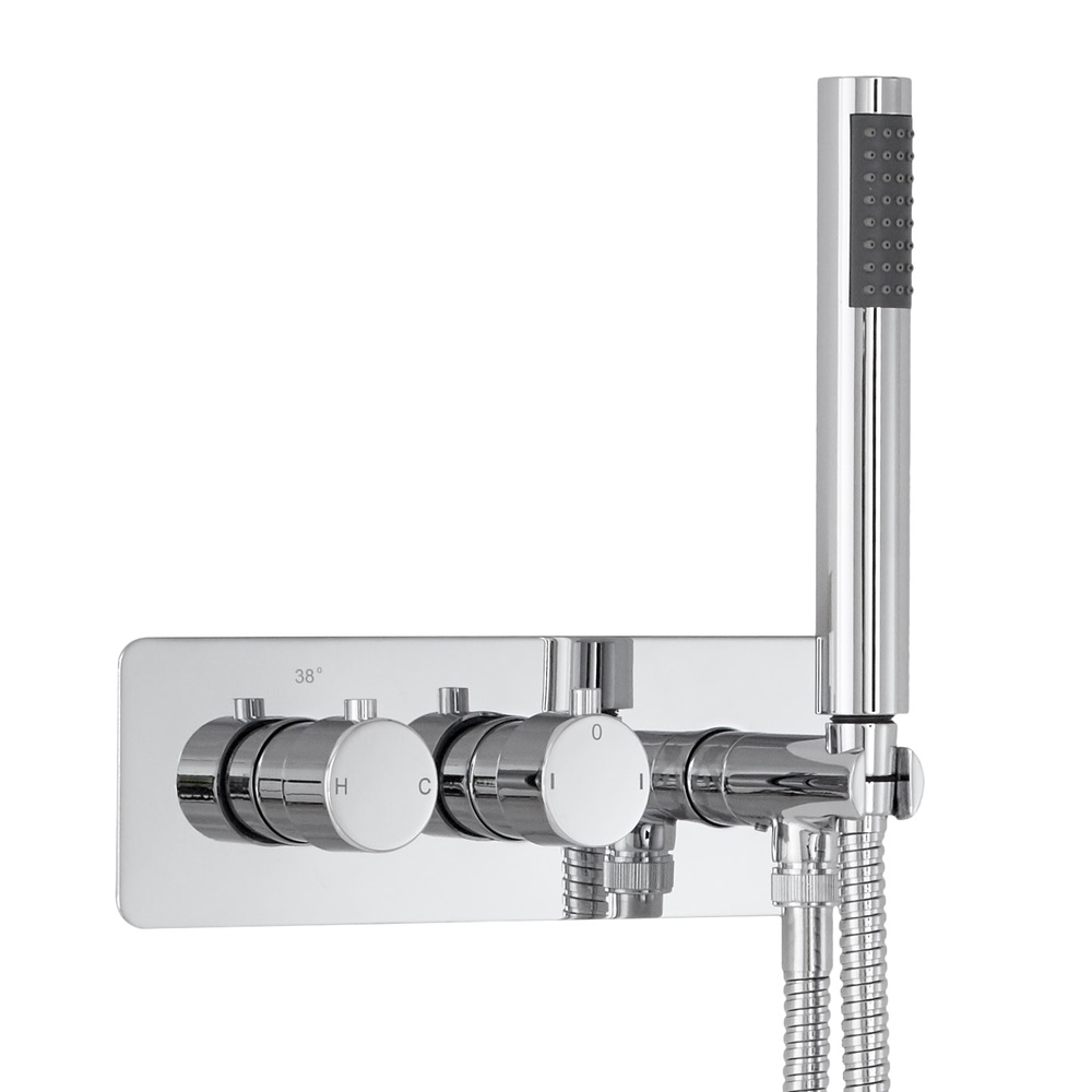 Miscelatore Doccia Incasso a 2 Vie con Deviatore Integrato e Doccetta con Design Circolare - Mirage