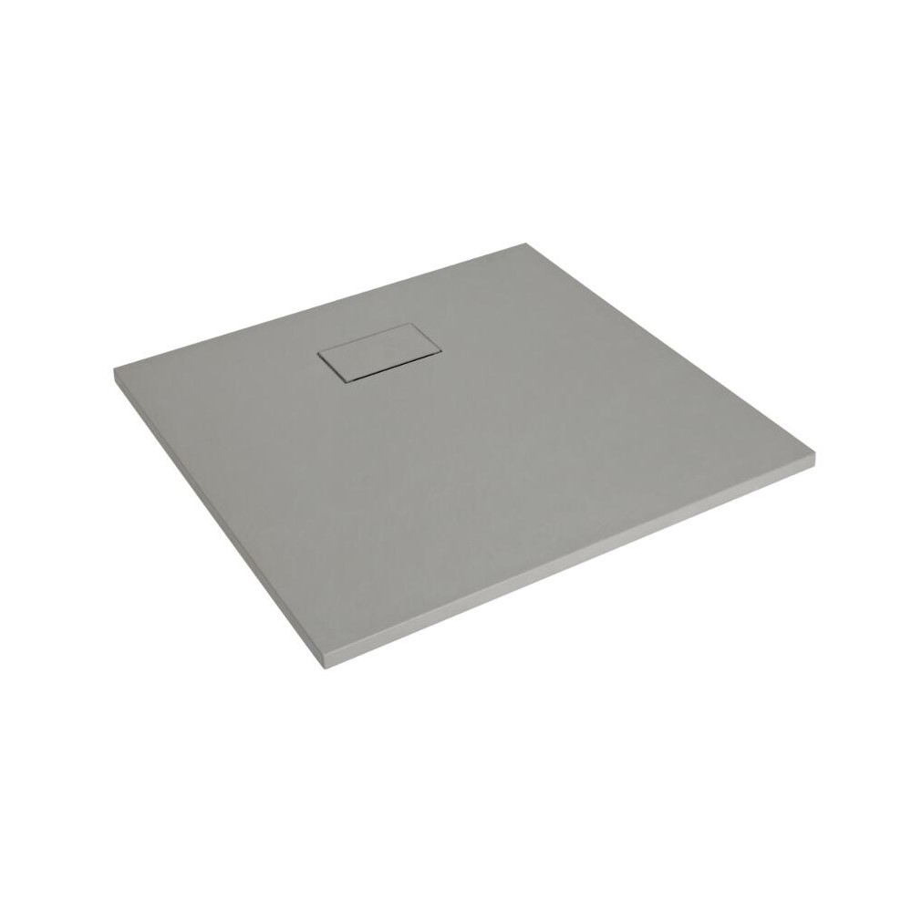 Piatto Doccia Quadrato Effetto Pietra Colore Grigio Chiaro 800mm