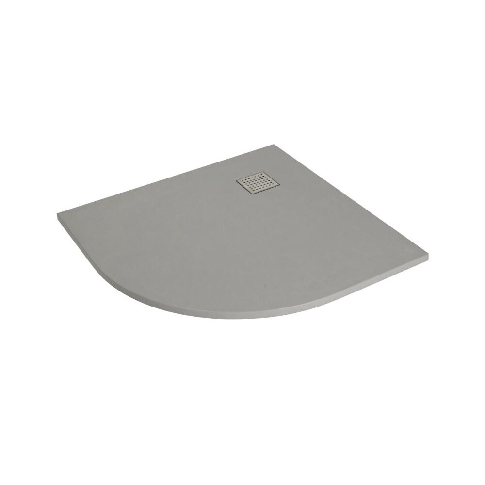 Piatto Doccia Angolare Effetto Pietra Colore Grigio Chiaro 900mm