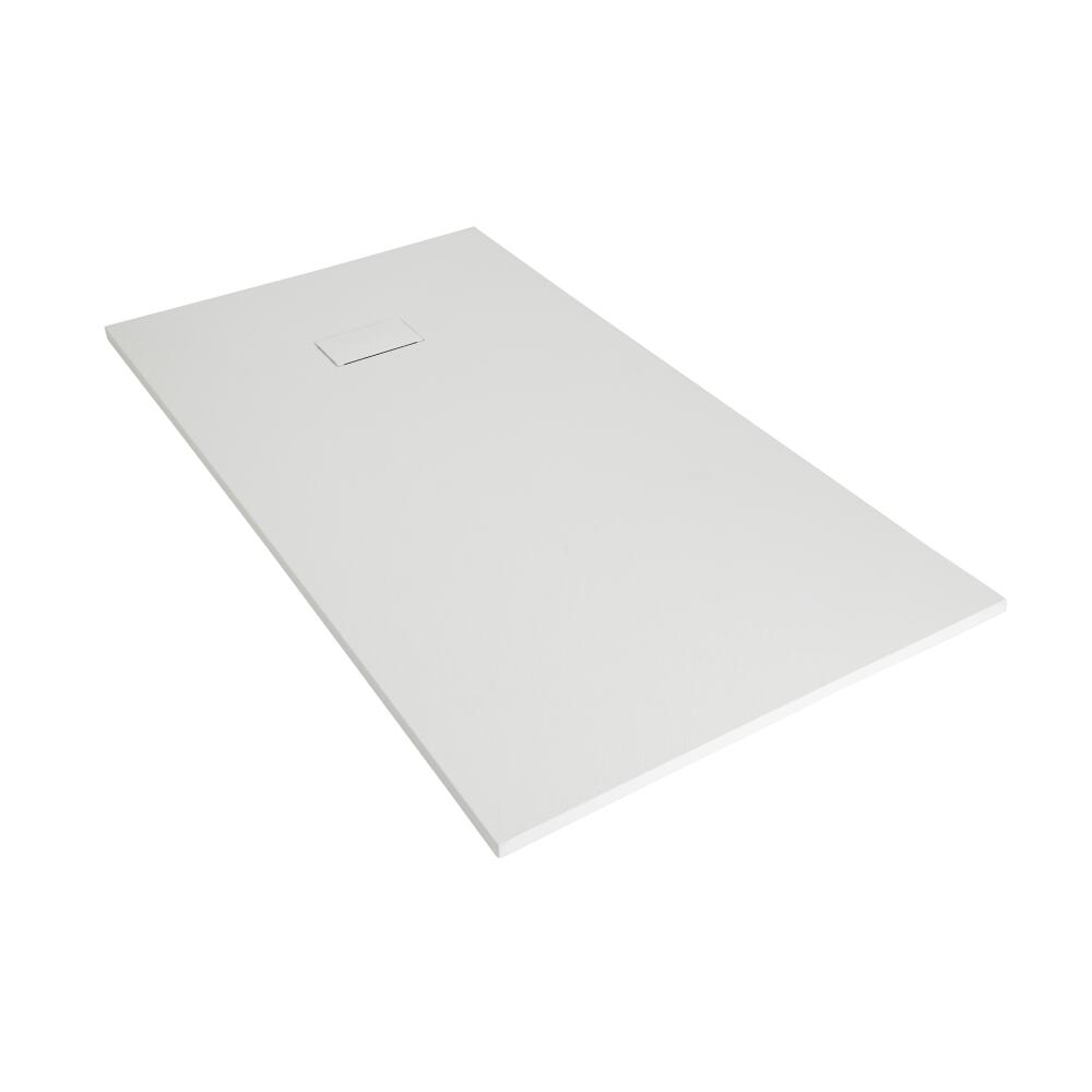 Piatto Doccia Rettangolare Effetto Pietra Colore Bianco Opaco 1800x900mm