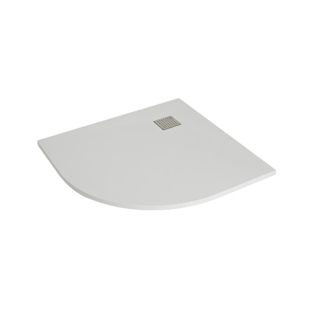 Piatto Doccia Angolare Effetto Pietra Colore Bianco Opaco 900mm