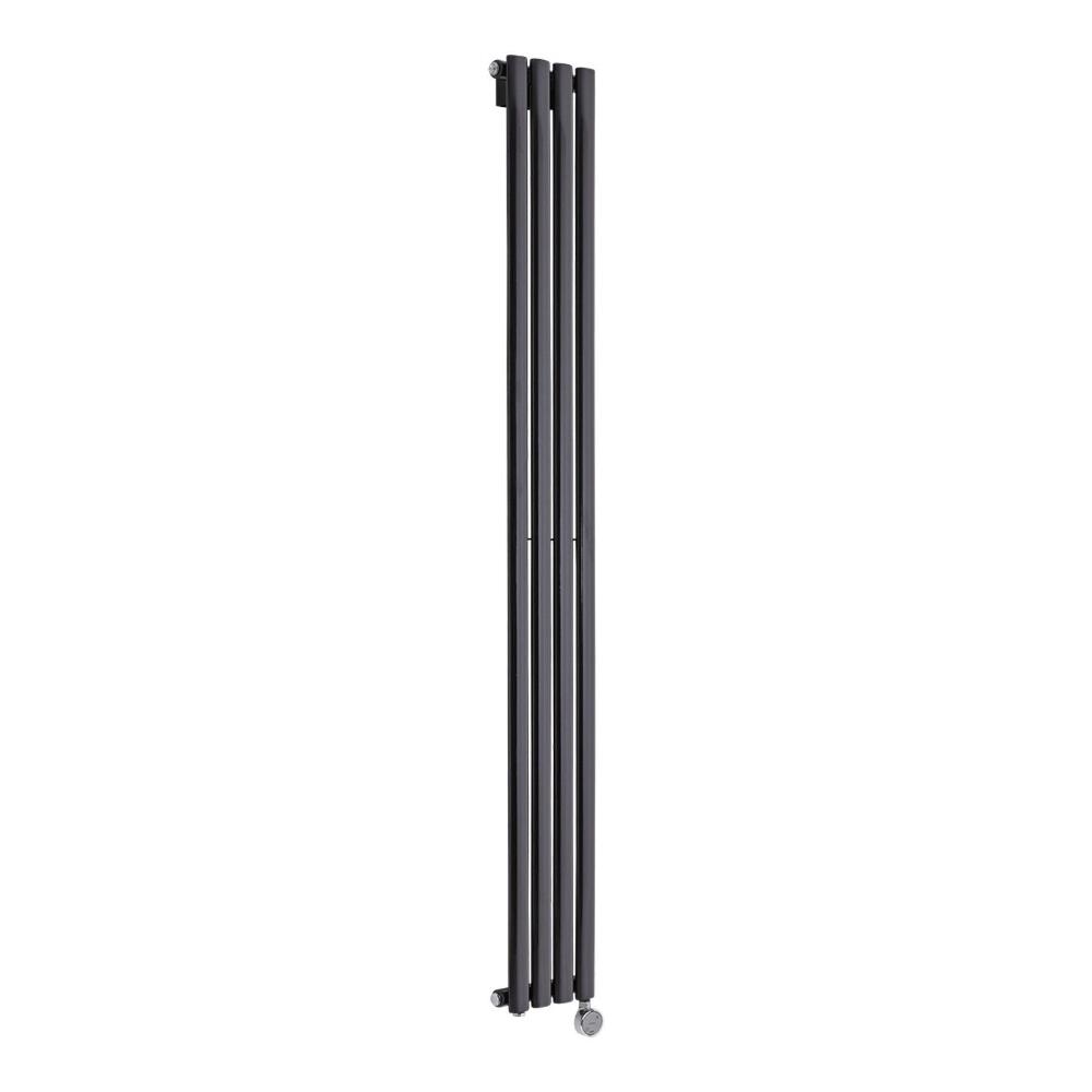 Radiatore di Design Elettrico Verticale - Nero - 1780mm x 236mm x 56mm - Elemento Termostatico 600W - Revive