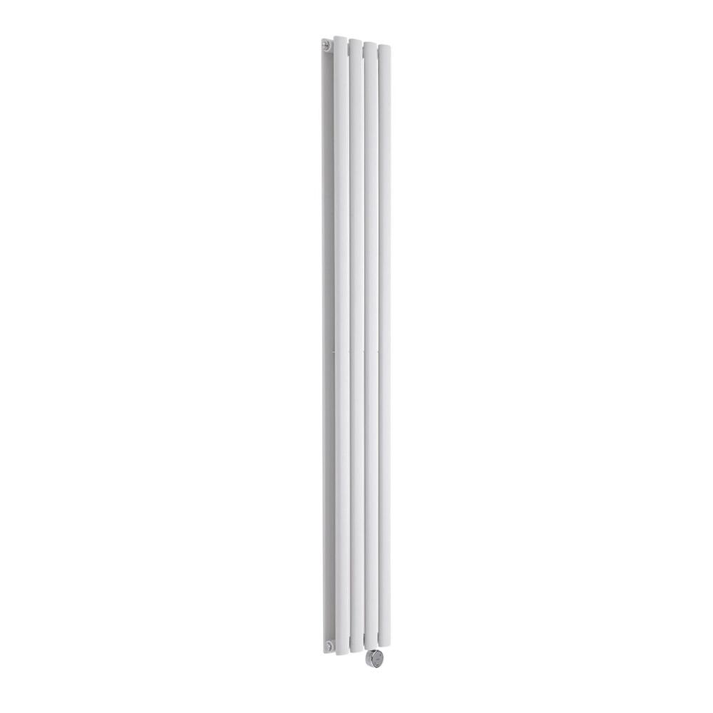 Radiatore di Design Elettrico Verticale Doppio - Bianco - 1780mm x 236mm x 78mm - 1 Elemento Termostatico 1200W - Revive