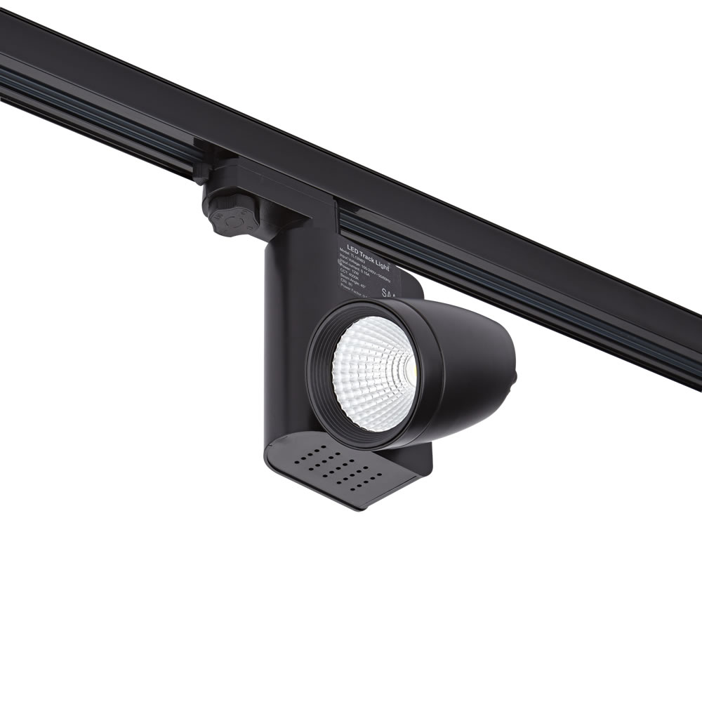 Biard Faretto LED 25W Nero Per Binario Monofase