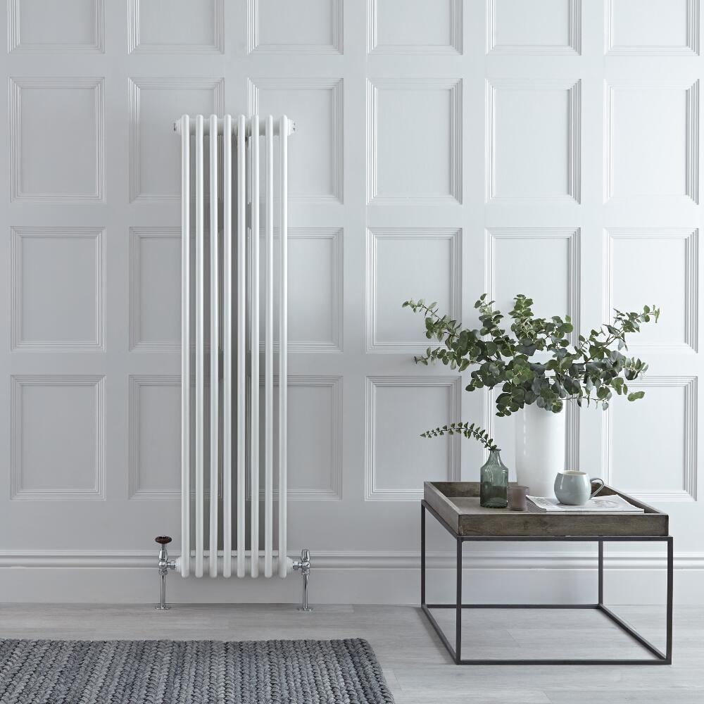 Radiatore di Design Verticale a 3 Colonne Tradizionale - Bianco - 1500mm x 383mm x 100mm - 1387 Watt - Regent