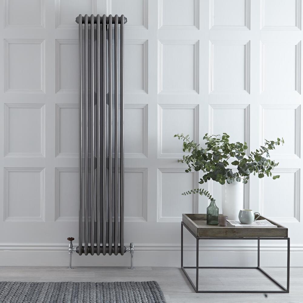 Radiatore di Design Verticale a 3 Colonne Tradizionale - Acciaio Dolce - 1800mm x 383mm x 100mm - 1558 Watt - Windsor