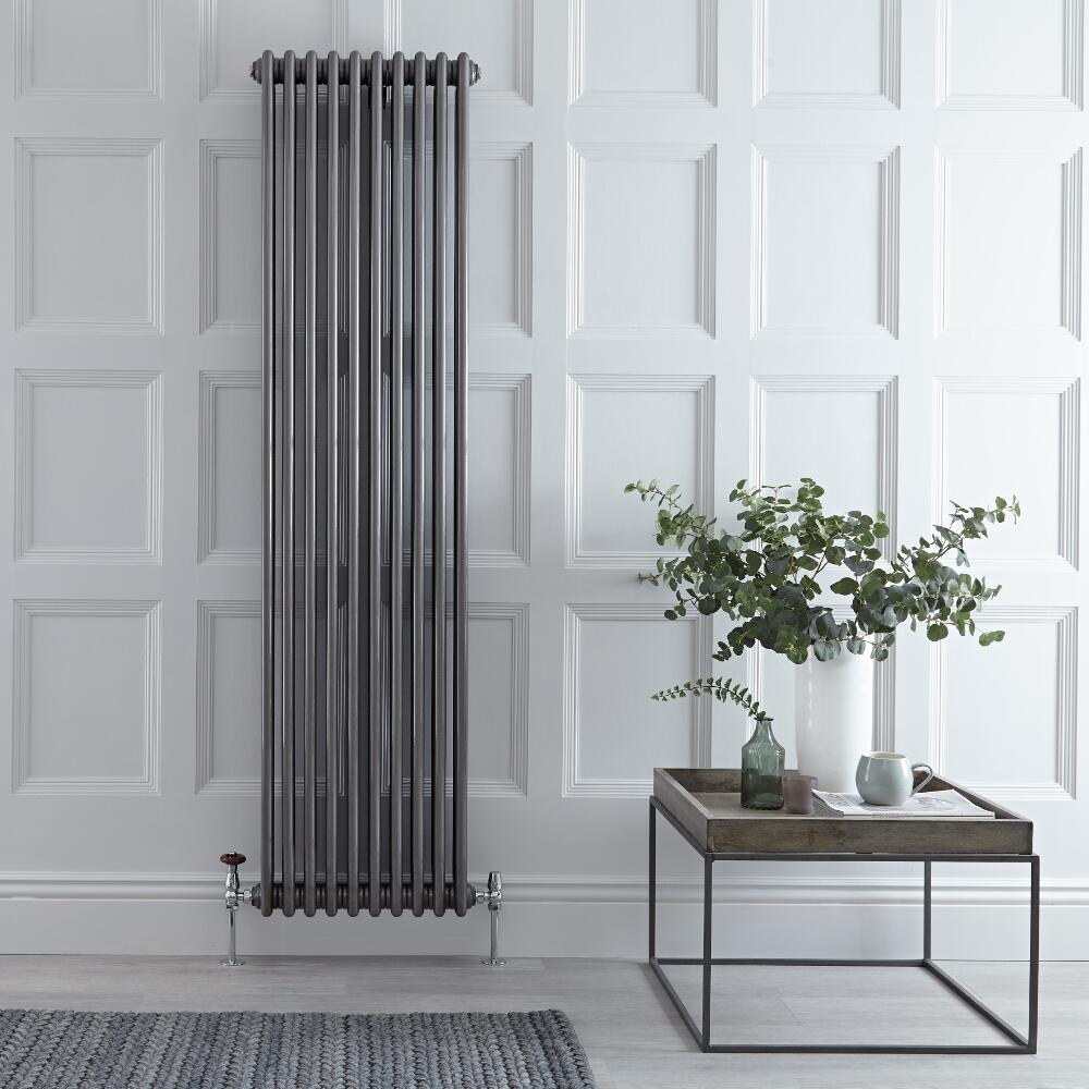 Radiatore di Design Verticale a 3 Colonne Tradizionale - Acciaio Dolce - 1800mm x 473mm x 100mm - 1948 Watt - Windsor