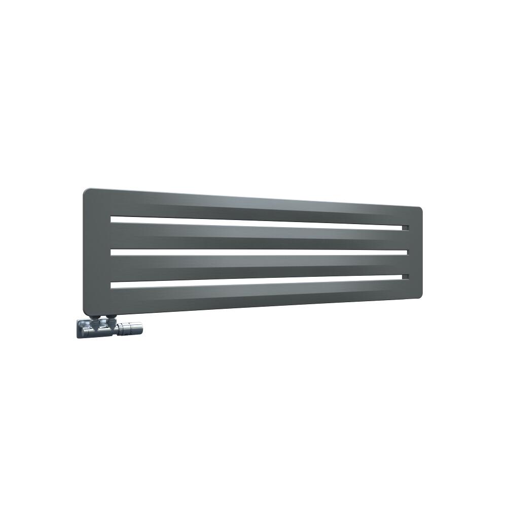 Radiatore di Design Orizzontale con Attacco Centrale - Colore Pietra – 325mm x 1200mm x 11mm - 1172 Watt - Leba